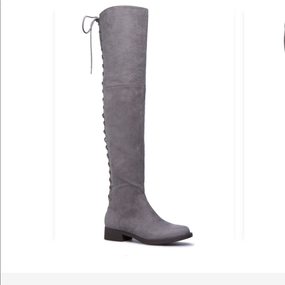 Shoedazzle Megan Boot in Grey